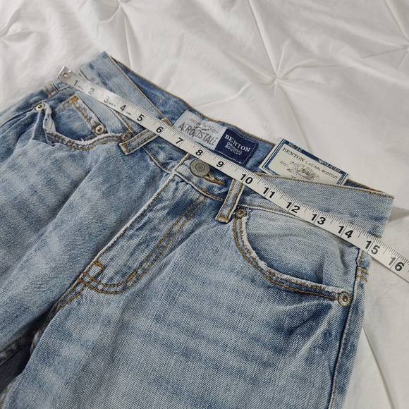 Aeropostale Jeans NOS Y2K Denim Mens 27/28 Distressed Benton Bootcut Light - Picture 10 of 15